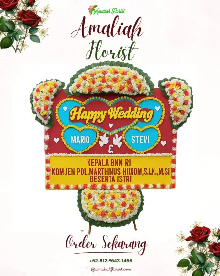 Papan Bunga Pernikahan Dompol